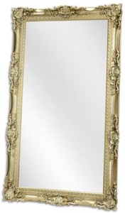 Casa Padrino miroir baroque argent 118,5 x H. 208,5 cm - Miroir d'armoire - Miroir de salon - Miroir mural magnifique de style baroque