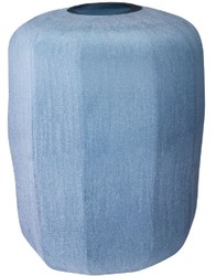 Casa Padrino luxury decorative glass vase blue Ø 33 x H. 42 cm - Hand blown flower vase - Luxury decorative accessories