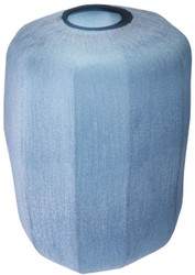 Casa Padrino luxury decorative glass vase blue Ø 33 x H. 42 cm - Hand blown flower vase - Luxury decorative accessories