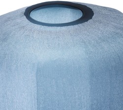 Casa Padrino luxury decorative glass vase blue Ø 33 x H. 42 cm - Hand blown flower vase - Luxury decorative accessories