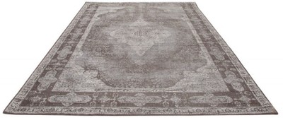 Casa Padrino alfombra de salón vintage gris claro 160 x 240 cm - Alfombra rectangular de algodón - Accesorios de decoración de salón
