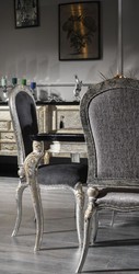 Casa Padrino Set da Pranzo Barocco di Lusso - 1 Tavolo da Pranzo e 6 Sedie da Pranzo - Mobili per Sala da Pranzo in Stile Barocco - Qualità di Lusso - Nobile e Splendido