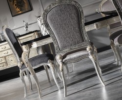 Casa Padrino Set da Pranzo Barocco di Lusso - 1 Tavolo da Pranzo e 6 Sedie da Pranzo - Mobili per Sala da Pranzo in Stile Barocco - Qualità di Lusso - Nobile e Splendido