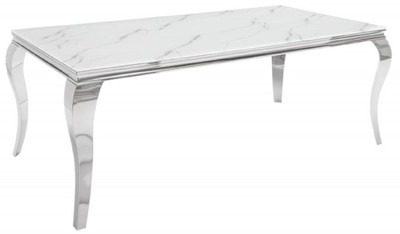 Moderner Barock Esstisch, Esstisch mit Marmoroptik, Küchentisch Modern Barock, Modern Baroque Dining Table, Dining Table with Marble Look, Kitchen Table Modern Baroque