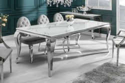Moderner Barock Esstisch, Esstisch mit Marmoroptik, Küchentisch Modern Barock, Modern Baroque Dining Table, Dining Table with Marble Look, Kitchen Table Modern Baroque