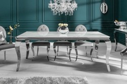 Moderner Barock Esstisch, Esstisch mit Marmoroptik, Küchentisch Modern Barock, Modern Baroque Dining Table, Dining Table with Marble Look, Kitchen Table Modern Baroque