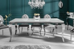 Moderner Barock Esstisch, Esstisch mit Marmoroptik, Küchentisch Modern Barock, Modern Baroque Dining Table, Dining Table with Marble Look, Kitchen Table Modern Baroque