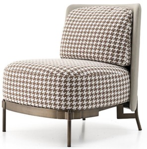 Casa Padrino luxury Art Deco armchair white / brown / bronze / gray 73 x 74 x H. 66 cm - Living Room Armchair - Luxury Furniture