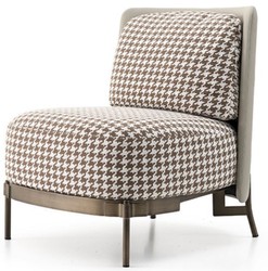 Casa Padrino fauteuil Art Déco de luxe blanc / marron / bronze / gris 73 x 74 x H. 66 cm - Fauteuil de Salon - Meubles de Luxe