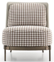 Casa Padrino fauteuil Art Déco de luxe blanc / marron / bronze / gris 73 x 74 x H. 66 cm - Fauteuil de Salon - Meubles de Luxe