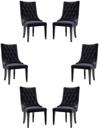 Casa Padrino luxury baroque dining chair set purple / black / gold 54 x 55 x H. 110 cm - Noble kitchen chairs with velvet fabric - Baroque chairs set of 6 - Dining Room Furniture
Casa Padrino luxury baroque dining chair set purple / black / gold 54 x 55 x H. 110 cm - Noble kitchen chairs with velvet fabric - Baroque chairs set of 6 - Dining Room Furniture