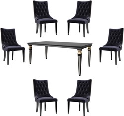 Barock Esszimmer Set, Barock Esstisch mit 6 Stühlen, Barock Esszimmer Möbel, Baroque Dining Room Set, Baroque Dining Table with 6 Chairs, Baroque Dining Room Furniture