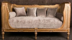 Casa Padrino canapé baroque de luxe avec coussins marron / taupe 187 x 89 x H. 103 cm - Canapé fait main de style antique - Meubles de salon