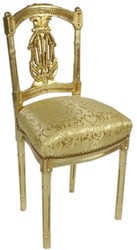 Barock Damen Stuhl Gold, Barockstil Damen Stuhl Gold, Antik Stil Damen Stuhl Gold, Baroque Ladies Chair Gold, Baroque Style Ladies Chair Gold, Antique Style Ladies Chair Gold
