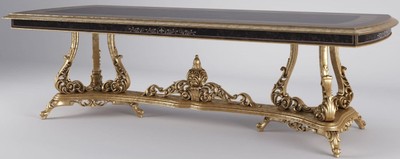Casa Padrino table de salle à manger baroque de luxe or antique / marron 300 x 117 x H. 80 cm - Table à manger magnifique de style baroque - Qualité de Luxe