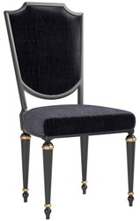Casa Padrino luxury baroque dining chair set black / antique gold 50 x 50 x H. 105 cm - Noble kitchen chairs - Baroque chairs set of 6 - Dining Room Furniture

