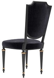 Casa Padrino luxury baroque dining chair set black / antique gold 50 x 50 x H. 105 cm - Noble kitchen chairs - Baroque chairs set of 6 - Dining Room Furniture
