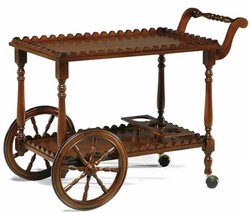 Luxus Barock Trolley, Luxus Barock Servierwagen, Massivholz Servierwagen, Luxury Baroque Trolley, Solid Wood Serving Trolley