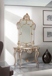 Barock Spiegelkonsole, Barockstil Spiegelkonsole, Antik Stil Spiegelkonsole, Baroque Mirror Console, Baroque Style Mirror Console, Antique Style Mirror Console