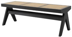 Luxus Sitzbank, Massivholz Sitzbank, Sitzbank Schwarz Naturfarben, Luxury Bench, Solid Wood Bench, Bench Black Natural