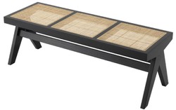 Luxus Sitzbank, Massivholz Sitzbank, Sitzbank Schwarz Naturfarben, Luxury Bench, Solid Wood Bench, Bench Black Natural