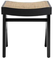Luxus Hocker, Massivholz Hocker, Sitzhocker Schwarz Naturfarben, Luxury Stool, Solid Wood Stool, Stool Black Natural