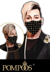 Casa Padrino Glööckler POMPÖÖS Mascarilla - Estampado Allover Pompöös - Reutilizable Casa Padrino Glööckler POMPÖÖS Mascarilla - Estampado Allover Pompöös - Reutilizable