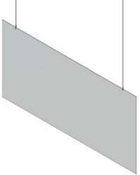 Casa Padrino Pantalla divisoria colgante transparente 150 x 80 cm - Escudo protector para escritorios y mostradores