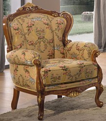 Casa Padrino luxury baroque living room armchair with floral pattern beige / multicolor / brown / gold 79 x 84 x H. 100 cm - Noble baroque style living room furniture
