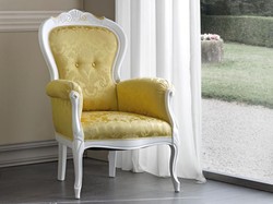 Luxus Barock Wohnzimmer Sessel Gold Weiß, Gold Weißer Barock Sessel, Barockstil Sessel Gold Weiß, Luxury Baroque Living Room Armchair Gold White, Gold White Baroque Armchair, Baroque Style Armchair Gold White