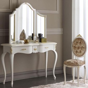 Luxus Barock Spiegelkonsolen Set, Barockstil Spiegelkonsole mit Stuhl, Antik Stil Spiegelkonsole, Luxury Baroque Mirror Console Set, Baroque Style Mirror Console with Chair, Antique Style Mirror Console