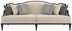 Casa Padrino canapé de salon Art Déco de luxe beige / noir 260 x 100 x H. 87 cm - Qualité de Luxe - Mobilier Art Déco