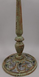 Casa Padrino bain d'oiseaux Art Nouveau avec 2 oiseaux décoratifs vert clair / rouille 40 x 34 x H. 61 cm - Décoration de Jardin - Accessoires de Jardin