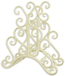 Casa Padrino support mural pour tuyau d'arrosage Art Nouveau blanc 31,6 x H. 34,5 cm - Support mural pour tuyau en métal nostalgique - Accessoires de Jardin Baroque et Art Nouveau