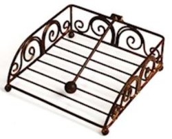 Casa Padrino Art Nouveau metal napkin holder rust 18.7 x 18.7 x H. 9.4 cm - Garden & Gastronomy Accessories