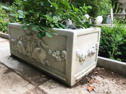 Casa Padrino baroque flower pot antique style 36 x 81 x H. 43 cm - square flower pot in baroque style - flower pot - planter Art Nouveau