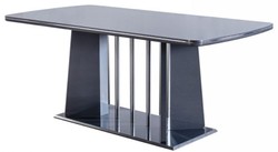 Casa Padrino luxury dining table blue / silver 182 x 92 x H. 77 cm - Dining room table - Kitchen table - Noble dining room furniture