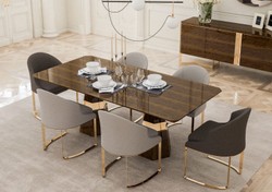 Luxus Esszimmer Set, Esstisch mit 6 Stühlen, Luxus Esszimmer Möbel, Luxury Dining Room Set, Dining Table with 6 Chairs, Luxury Dining Room Furniture