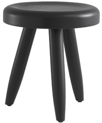 Casa Padrino sgabello di lusso nero Ø 31 x A. 34 cm - Sgabello in legno massello - Sgabello rotondo in legno Mindi - Mobili di Lusso