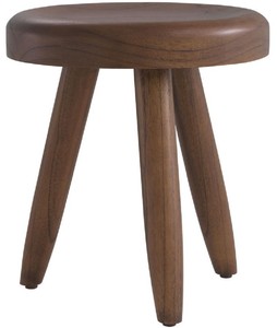Casa Padrino sgabello di lusso marrone Ø 31 x A. 34 cm - Sgabello in legno massello - Sgabello rotondo in legno Mindi - Mobili di Lusso