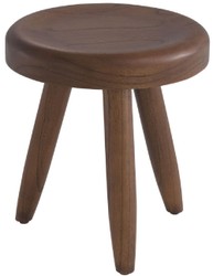 Casa Padrino taburete de lujo marrón Ø 31 x A. 34 cm - Taburete de madera maciza - Taburete redondo de madera Mindi - Muebles de Lujo