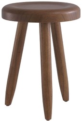 Casa Padrino sgabello di lusso marrone Ø 31 x A. 45 cm - Sgabello in legno massello - Sgabello rotondo in legno Mindi - Mobili di Lusso