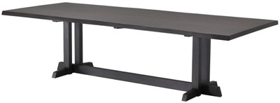 Casa Padrino tavolo da pranzo di lusso in mogano moka 290,5 x 128 x A. 77 cm - Tavolo da cucina in legno massello - Tavolo da pranzo rettangolare - Mobili da pranzo di lusso