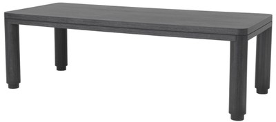 Casa Padrino Luxus Esstisch Anthrazitgrau 240 x 100 x H. 76 cm - Massivholz Küchentisch - Rechteckiger Esszimmertisch - Luxus Esszimmer Möbel