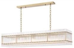 Luxus Kronleuchter Messingfarben, Rechteckiger Kronleuchter Messingfarben, Designer Kronleuchter Messingfarben, Luxury Chandelier Brass, Rectangular Chandelier Brass, Designer Chandelier Brass