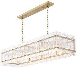 Luxus Kronleuchter Messingfarben, Rechteckiger Kronleuchter Messingfarben, Designer Kronleuchter Messingfarben, Luxury Chandelier Brass, Rectangular Chandelier Brass, Designer Chandelier Brass