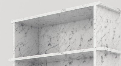 Casa Padrino Luxus Marmor Regalschrank Weiß 100 x 32 x H. 140 cm - Carrara Marmor Schrank mit 3 Regalen - Bücherschrank - Wohnzimmerschrank - Büroschrank - Luxus Marmor Möbel
