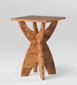 Casa Padrino table d'appoint de luxe en marbre Rosso Verona terre cuite 45 x 45 x H. 60 cm - Meubles de salon - Qualité de Luxe