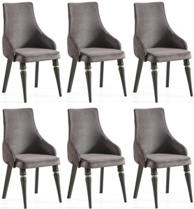 Casa Padrino luxury Art Deco dining chair set gray / gold 57 x 55 x H. 98 cm - Noble kitchen chairs set of 6 - Art Deco dining room furniture
Casa Padrino luxury Art Deco dining chair set gray / gold 57 x 55 x H. 98 cm - Noble kitchen chairs set of 6 - Art Deco dining room furniture