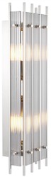 Casa Padrino applique murale de luxe argent / gris 23 x 12 x H. 65 cm - Élégante applique murale avec verre fumé - Qualité de Luxe
